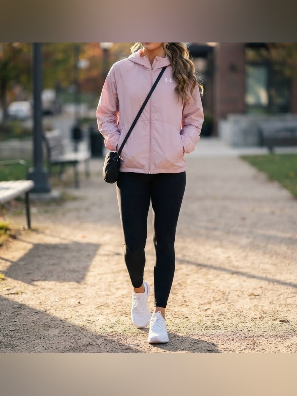 Under Armour Light Pink Hooded Packable Jacket